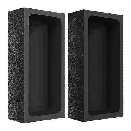 2 stk (2-1 kg) Grafit Støbeforme til Smeltning Støbning Forædling af Metal Kobber Guld Sølv Aluminium Messing