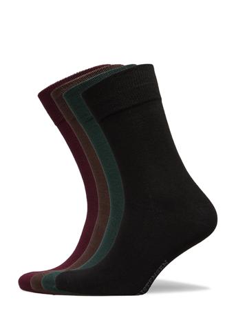 Bamboo Crew Sock 4-Pack Black Amanda Christensen