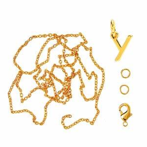 Me & My Box Gold Y Pendant Set One Size - Stationery - One size - Gold - Junge - Jewelries & Jewel-case