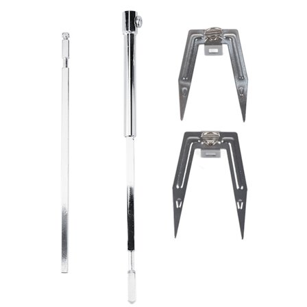 Bærbar letvægts rustfrit stål roterende kyllinge stegegaffel grillspyd grill BBQ værktøj