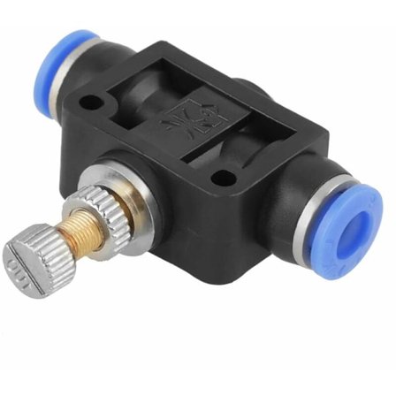 2 st Push-in Fjärilslang Kryssningskontrollventil Pneumatisk Luftflödeskontrollventilkontakt Snabbkoppling 6 mm