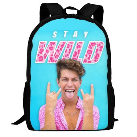 Ben Azelart Stay Wild Ryggsekk, 3D-printet Laptop Ryggsekk Lett Casual Dagstursekk Boksekk Multifunksjonell Reise Ryggsekk