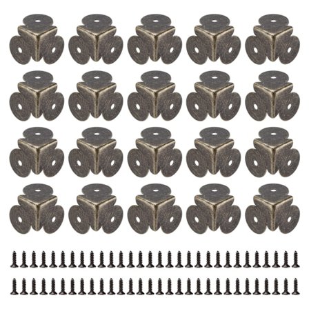 20 kpl Puulaatikon Kulmat Pyöreäpäinen Rauta Levy Retro Laitteisto Puulaatikko Nelisivuinen Kulmasuoja Koristelu