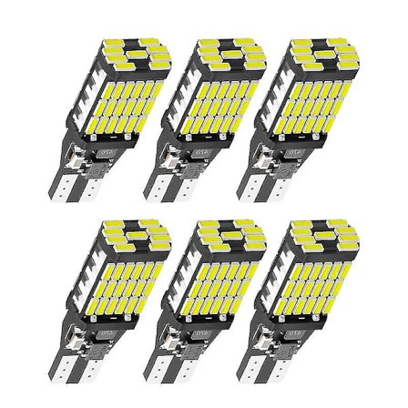2/6x T15 Led W16w -polttimot Canbus Obc -virheettömät Led -peruutusvalot 921 912 W16w Led -polttimot Auton peruutusvalo Xenon White 12v Ei virhettä (