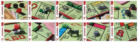 England - Brætspillet Monopoly - Postfrisk sæt 10v