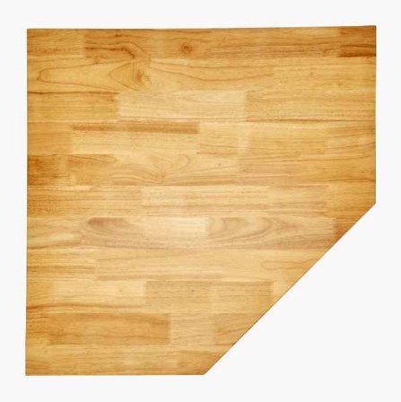 Biltema - Benkeplate Til Hjørneskap - 25mm Tykk i Gummitre, Ideelt For Hjørneskap