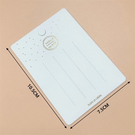 50stk Skjermkort Halskjede Øredobber Papp Hårklemmer Whit