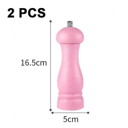 2 stk. Høj kvalitet eg træ salt og peber kværn justerbar Magn