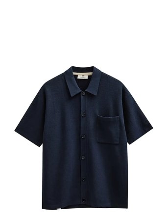 Anerkjendt Akvilhelm Needle Rib Ss Knit - Navy - S