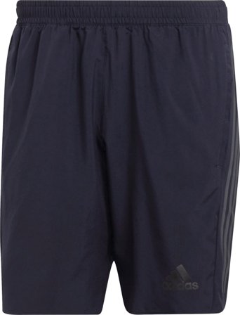 Adidas Men's Run Icon Full Reflective 3-Stripes Shorts Men workout shorts Blue XL 7"