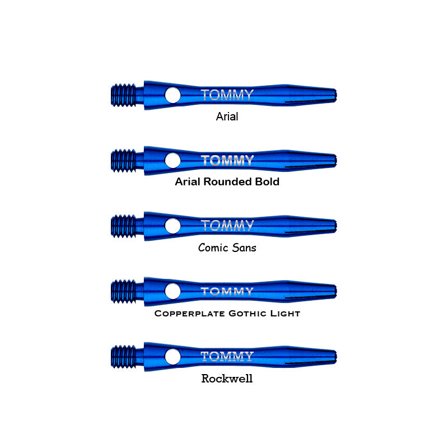 Personalised Shafts - Anodised Aluminium Short