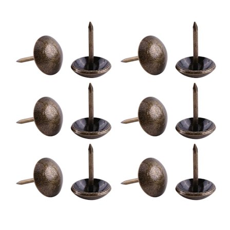 100 st Vintage Möbelspik Brons Metall Tag Möbel Soffa Sko Dörr Dekorativ Knapp Spik