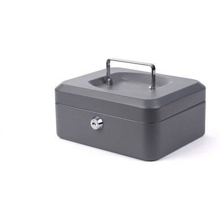 PAVO Kassaskrin 160x200x90mm mörkgrå - Lyreco - Kontorsmaterial - Arkivering och kontorsförvaring - Kassaskrin och tillbehör