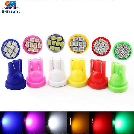 AC DC 6V 8000K - 10 LED-lampor Flipper bil ljus bil t10 w5w 158 192 168 194 1206 8 SMD LED - Vit