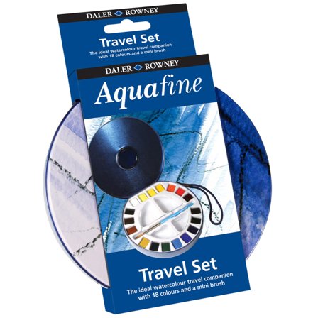 Aquafine Watercolour Travel set Tin 18½ -Half pans