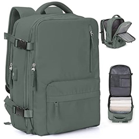 Stor resväska ryggsäck för kvinnor män, handbagage ryggsäck, 47*33*22CM laptop affärsarbete vattentät ryggsäck med laptopfack, personligt föremål Fli