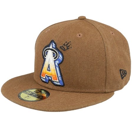 New Era - MLB Marron fitted Casquette - Los Angeles Angels Logo Scribble Tir Fitted @ Hatstore