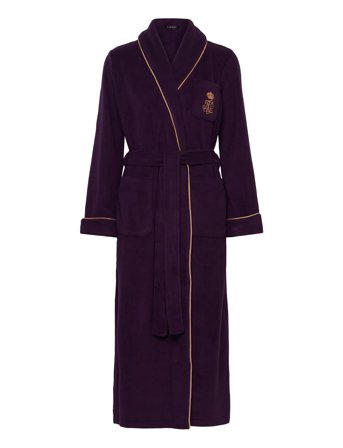 Lrl L/S Shawl Collar Long Robe Navy Lauren Ralph Lauren Homewear