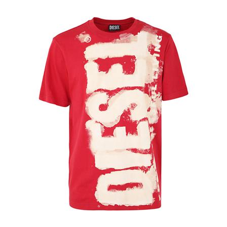 Diesel, T-Shirts Rood, Heren, Maat:S
