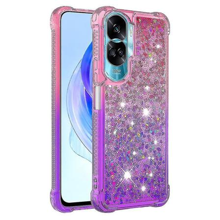 Gradient stødsikkert cover til Honor 90 Lite 5g, Tpu Moving Glitter Phone Case Pink Purple