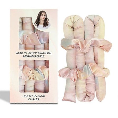Satin Varmefrit Krøllesæt Hårruller til Varmefrit Krøller, Varmefrit Hårkrøllere Natten Over Krøller Hårkrøllere til at Sove i Varmefrit Krøllestang 