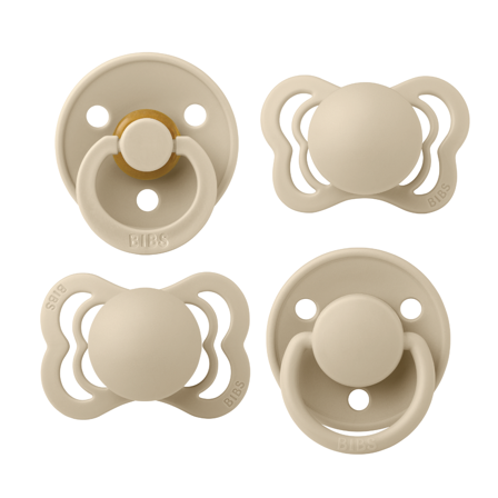 BIBS Try-it Collection Smokker Str. 1, 0-6 mnd, vanilla, 4 stk.