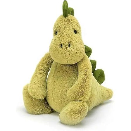 (pow yeah!)Jellycat Bashful Dino - Gosedjur, Medium 30 cm Dinosaurie Plyschleksak, Klassisk Gåva till Barn Medium 30cm