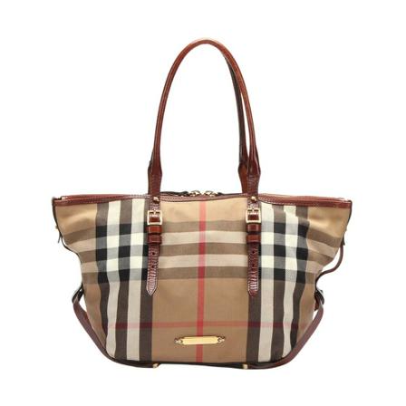 Burberry Vintage House Check Tote Tas , Bruin , Dames , Maat: ONE Size Vintage Tassen