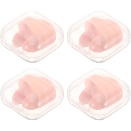 4 stk. Næseklemmer Silikone Gel Svømme Næseklemme med Snor Svømmetilbehør til Børn og Voksne