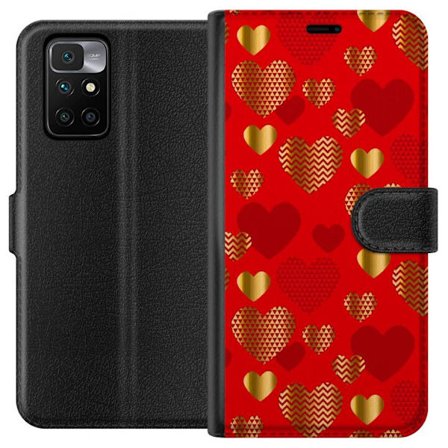 Yhteensopiva Lompakkokotelo Xiaomi Xiaomi Redmi 10 GoldenHearts