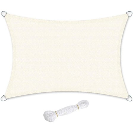 Rootz Shade segel - Solskydd - Skuggduk - Trädgård - Balkong - Grå - Luftgenomsläpplig - 2 x 3 m