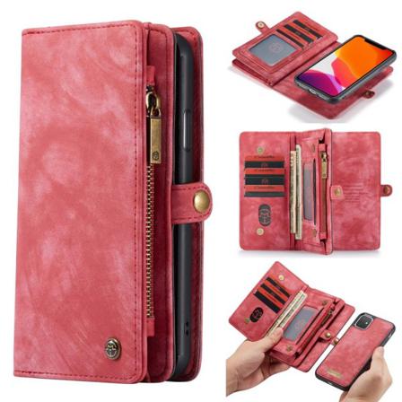 Iphone 11 - Caseme 2-i-1 Multifunktionellt Plånboksfodral - Röd Red Röd