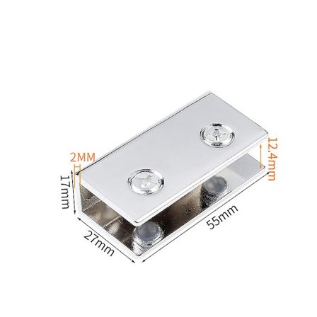 10 Glassklemmer, Justerbar Glassholder, Glassholderklemme, Justerbar Glassvegg Holder, Kan Installere (stil 8)