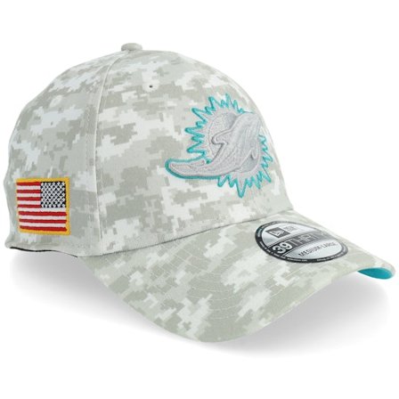 New Era - NFL Camo fitted Caps - Miami Dolphins 39THIRTY NFL Salute To Service Camo Fitted @ Hatstore
