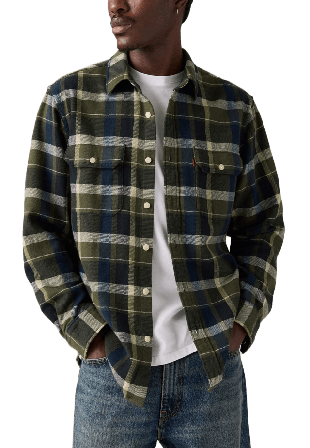 Levi's Jackson Worker Overshirt Skjortor Herr Grön L