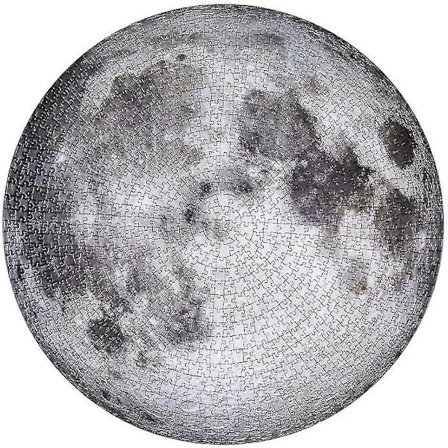 Geore pussel 1000 bitar vuxna, månpussel, kreativt runt pussel, dekorationspussel, runt vuxenpussel, klassiskt barnpussel. (måne) Hwy