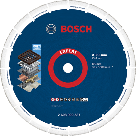 Bosch Expert Diamond Metal Wheel Diamatkapskiva 355 x 25,4 mm, Maskintillbehör & förbrukning