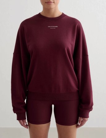 aim ́n Apparel Terry Sweatshirt - Burgundy - L