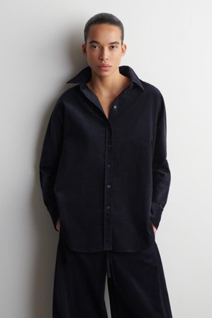 COS Women's Corduroy Shirt in Blue