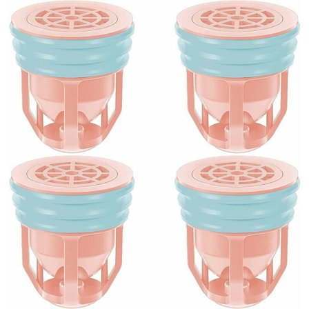 Gulvafløbskerne, bruseafløb anti-hår sifon, PVC gulvafløb, gulvafløb med si-filter, til badeværelse have, 4 stk, pink, Sunny