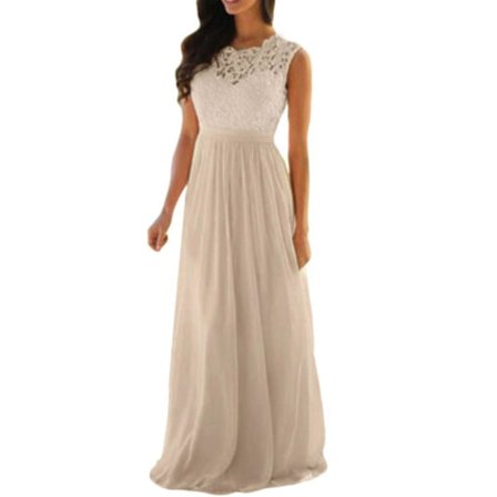 Elegant spetsklänning för bröllop, fest och bal