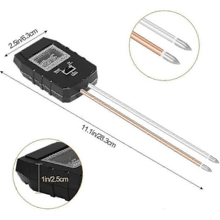 Jordtester, 3 i 1 Plant Jordtester PH Nøyaktig Fuktighet Lys