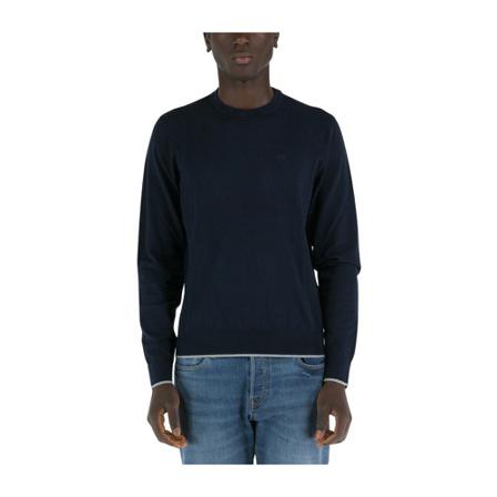 Armani Exchange - Stickade Tröjor - Blå - Herr - Storlek: M, Herr, Storlek: M
