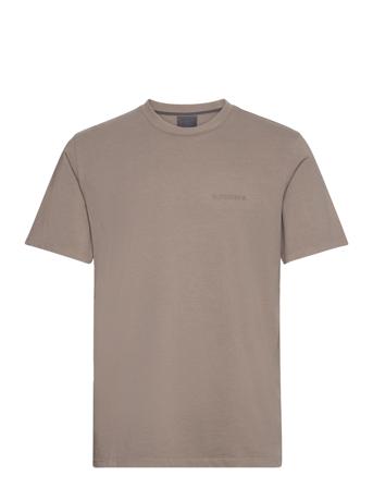 Overdyed Logo Loose Tee Sport T-shirts Short-sleeved Brown Superdry Sport