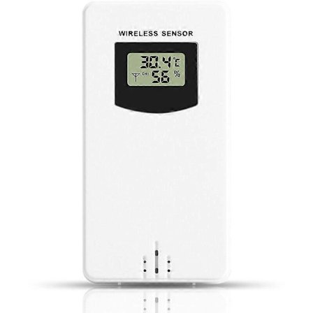 Værstasjon Tilbehør, Trådløs Sensor Sonden Temperaturmåler Utendørs Erstatning Sensor, Nøytral Hvit Cisea