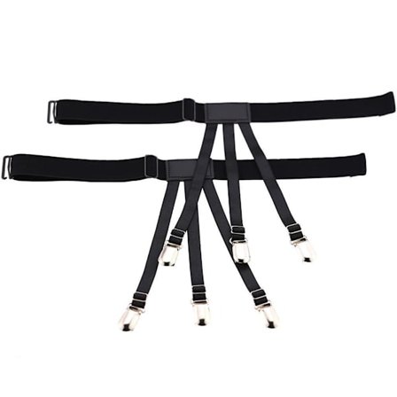 Strømpeholderskjorte Menn Elastiske bukseseler Skjorte Strømpeholderbelte (W-stil)