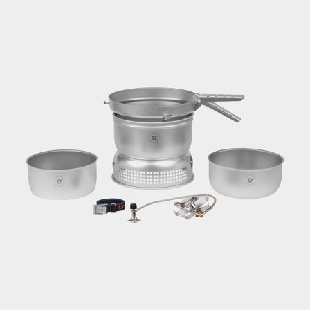 Stormkök / gaskök / stormkök Trangia (25-21 UL/D/GB) 25 Large, 2100 W + 2 kittlar, 1 stekpanna i DS / Duossal 2.0-laminat + vindskydd i UL / UltraLigh