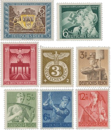 Tyske Rige 1943 - MICHEL 828-830+843+850-853 - Postfrisk