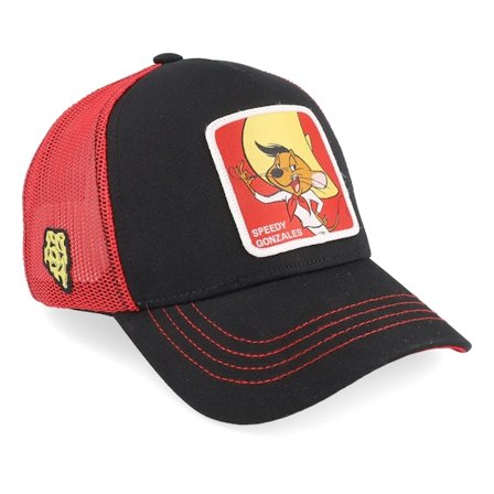 Capslab - Musta trucker Lippis - Looney Tunes Speedy Gonzales Black/Red Trucker @ Hatstore