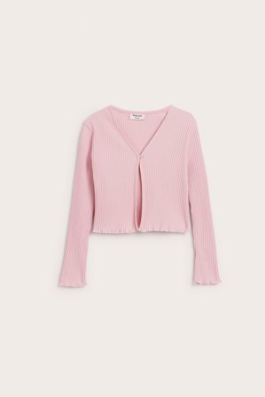Kappahl | Ribattu bolero | Vaaleanpunainen